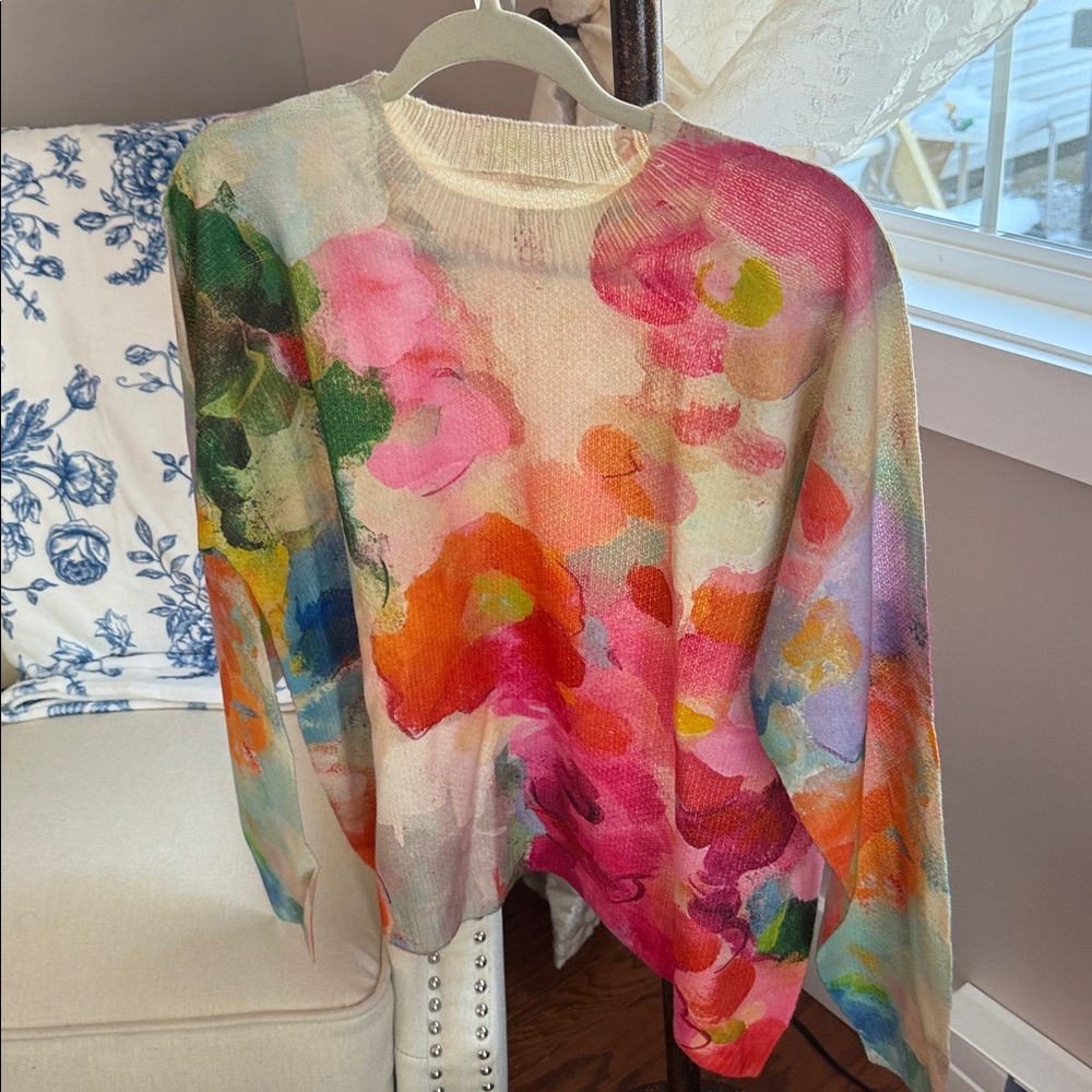 BEST SELLER! LIMITED QUANTITIES! Watercolor Floral Sweater
English Country Gardn - Picture 14 of 15